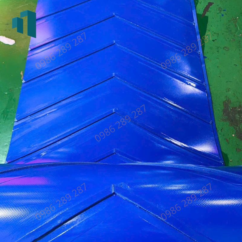 Băng Tải PVC Xanh Dương Gân V